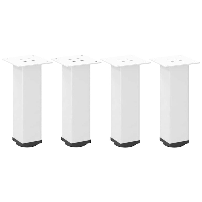 vidaXL 4 db fehér dohányzóasztal láb 30-32 cm acél