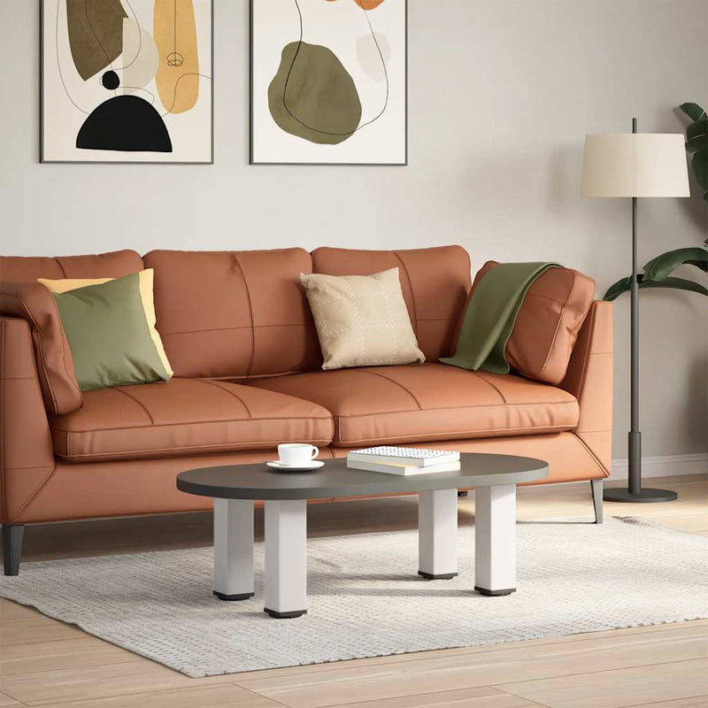 vidaXL 4 db fehér dohányzóasztal láb 30-32 cm acél