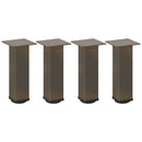 vidaXL 4 db natúr acél dohányzóasztal láb 30-32 cm acél