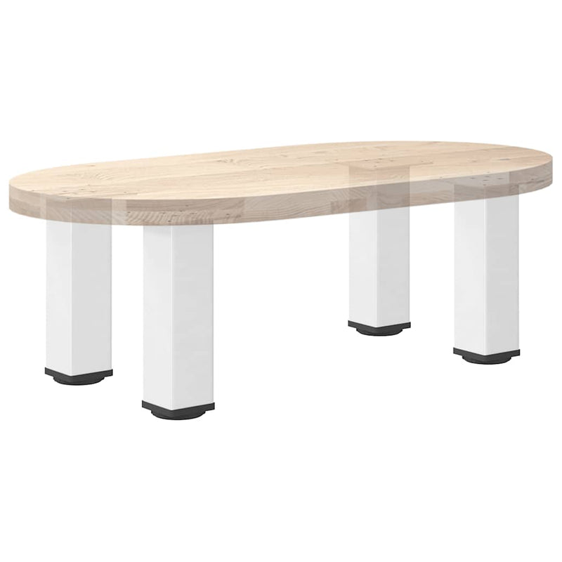 vidaXL 4 db fehér dohányzóasztal láb 42-44 cm acél