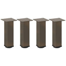 vidaXL 4 db natúr acél dohányzóasztal láb 42-44 cm acél