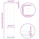 vidaXL 4 db natúr acél dohányzóasztal láb 42-44 cm acél