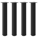 vidaXL 4 db fekete acél konzolasztal láb 72-74 cm