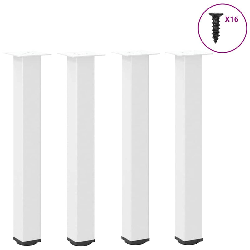 vidaXL 4 db fehér acél konzolasztal láb 72-74 cm