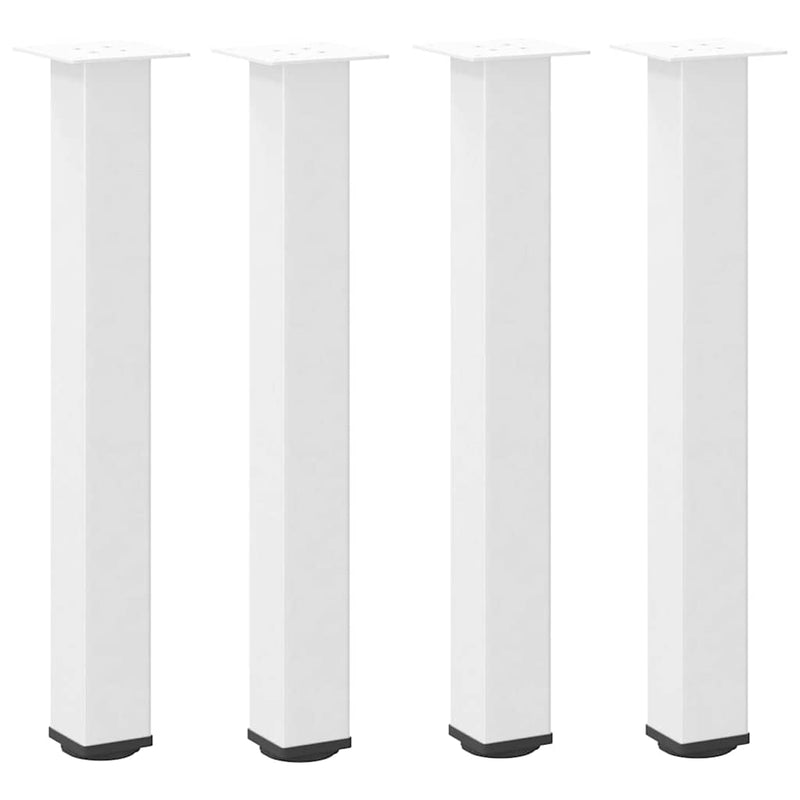 vidaXL 4 db fehér acél konzolasztal láb 72-74 cm