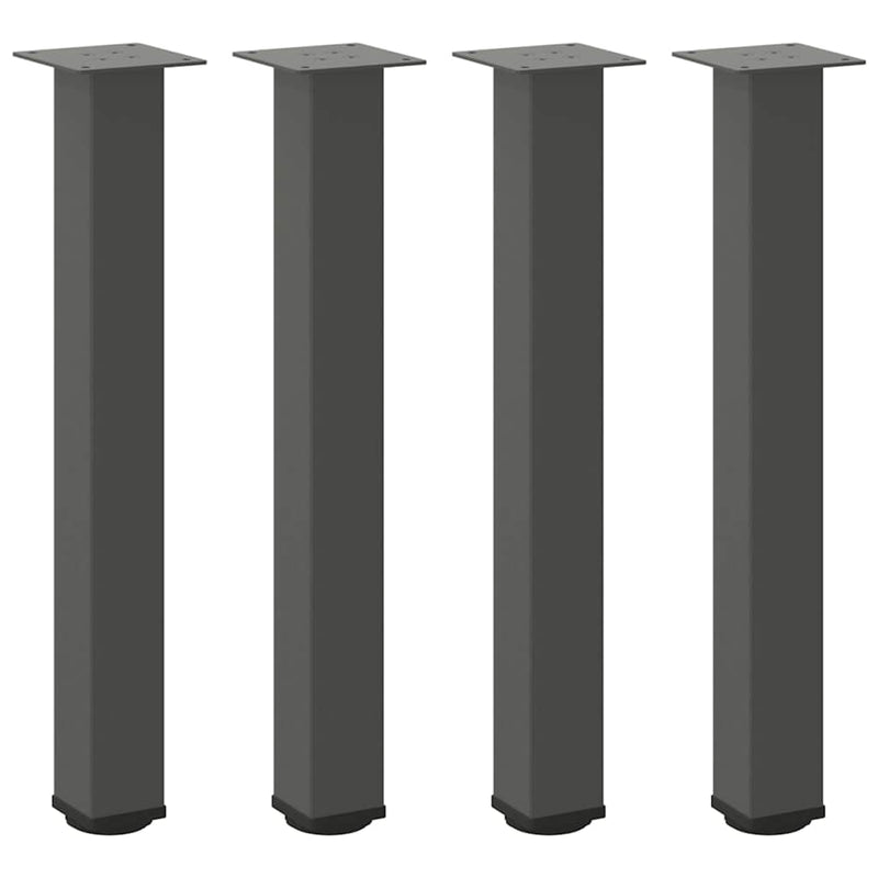 vidaXL 4 db antracitszürke acél konzolasztal láb 72-74 cm