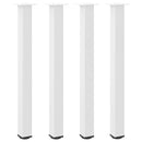 vidaXL 4 db fehér bárasztal láb 90-92 cm acél
