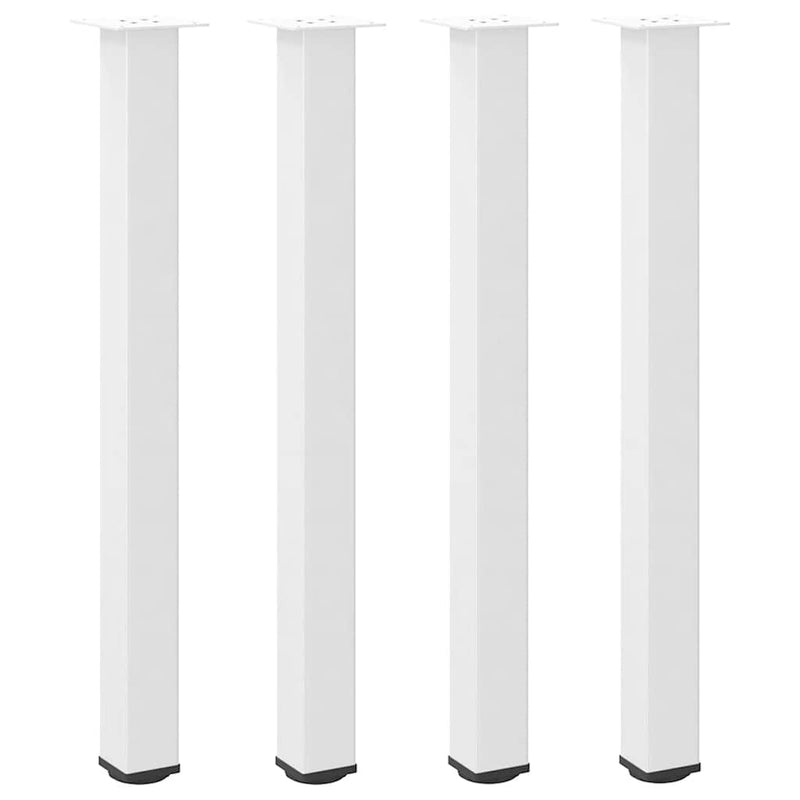 vidaXL 4 db fehér bárasztal láb 90-92 cm acél