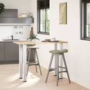 vidaXL 4 db fehér bárasztal láb 90-92 cm acél