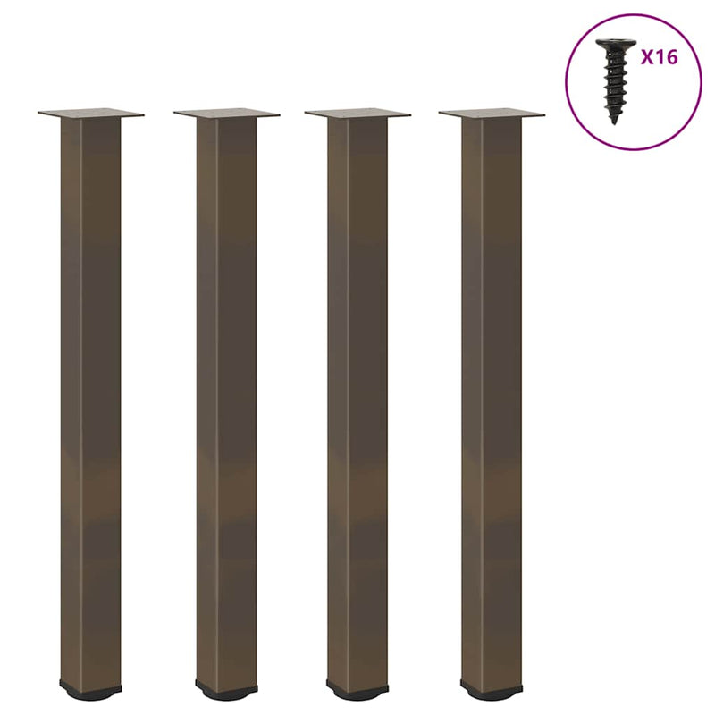 vidaXL 4 db natúr acél bárasztalláb 90-92 cm