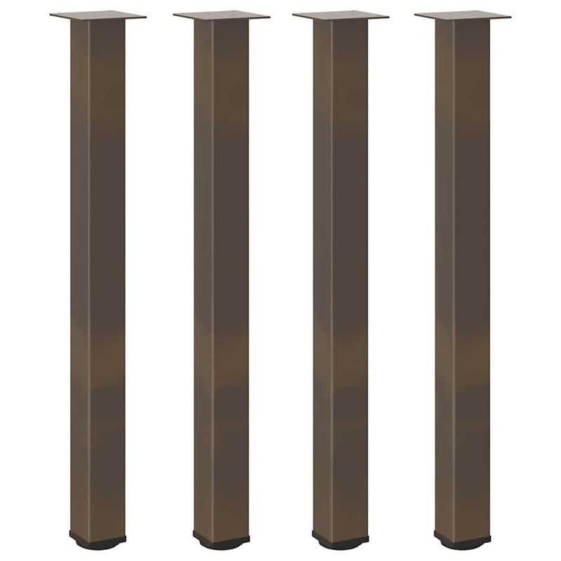 vidaXL 4 db natúr acél bárasztalláb 90-92 cm