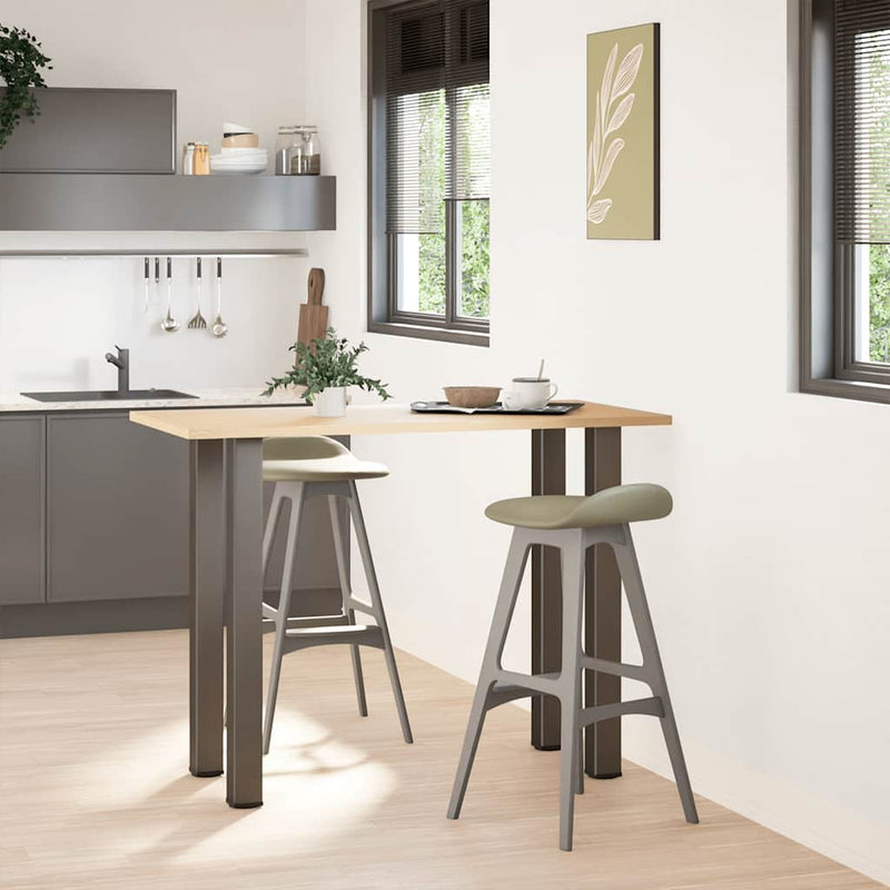 vidaXL 4 db natúr acél bárasztalláb 90-92 cm