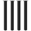 vidaXL 4 db fekete acél bárasztalláb 100-102 cm