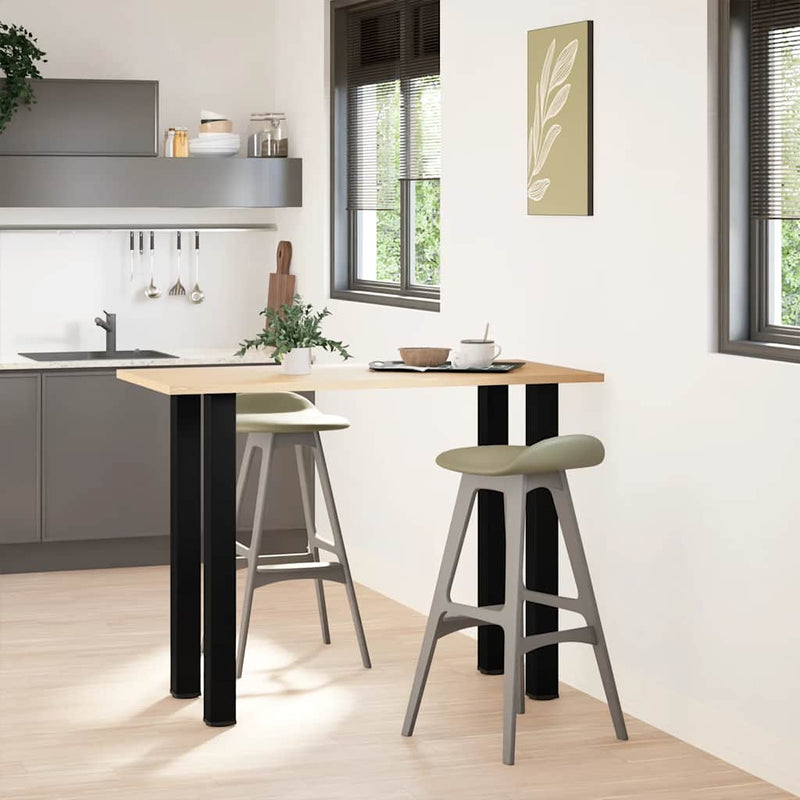 vidaXL 4 db fekete acél bárasztalláb 100-102 cm