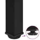 vidaXL 4 db fekete acél bárasztalláb 100-102 cm