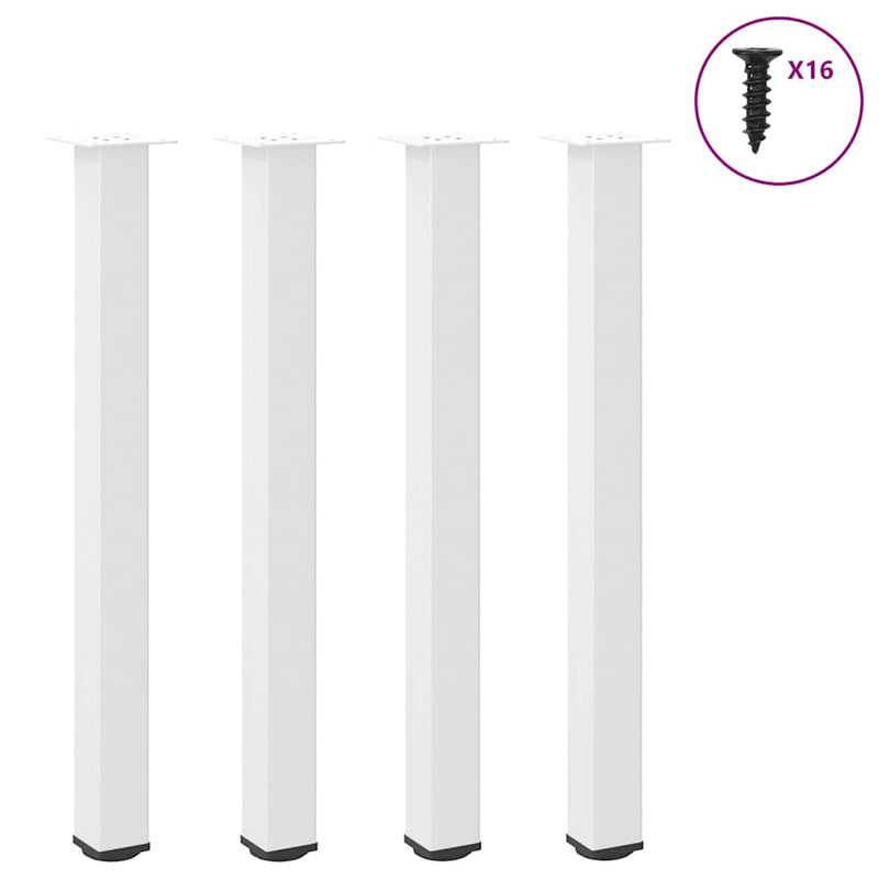 vidaXL 4 db fehér bárasztal láb 100-102 cm acél