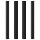 vidaXL 4 db fekete acél bárasztalláb 110-112 cm