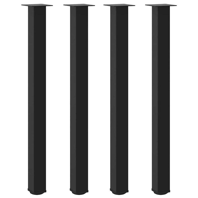vidaXL 4 db fekete acél bárasztalláb 110-112 cm