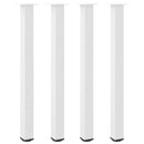 vidaXL 4 db fehér bárasztal láb 110-112 cm acél