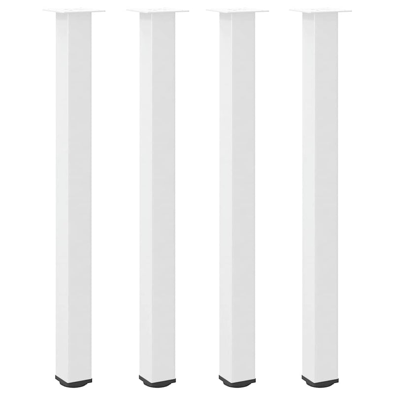 vidaXL 4 db fehér bárasztal láb 110-112 cm acél