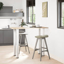 vidaXL 4 db fehér bárasztal láb 110-112 cm acél