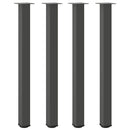 vidaXL 4 db antracitszürke acél bárasztalláb 110-112 cm