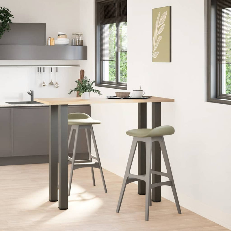 vidaXL 4 db antracitszürke acél bárasztalláb 110-112 cm