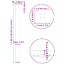 vidaXL 4 db antracitszürke acél bárasztalláb 110-112 cm
