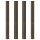 vidaXL 4 db natúr acél bárasztalláb 110-112 cm