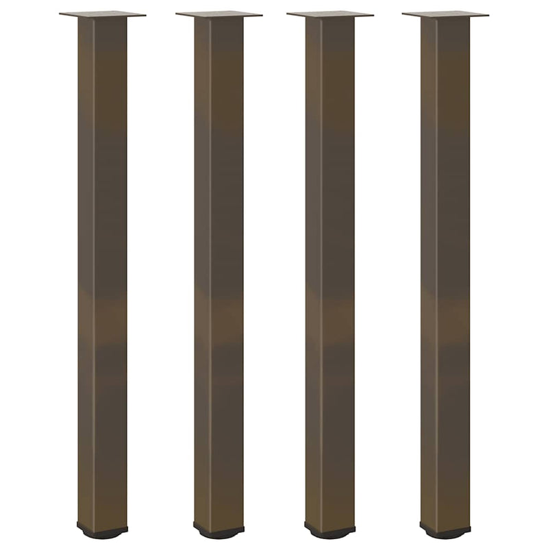 vidaXL 4 db natúr acél bárasztalláb 110-112 cm