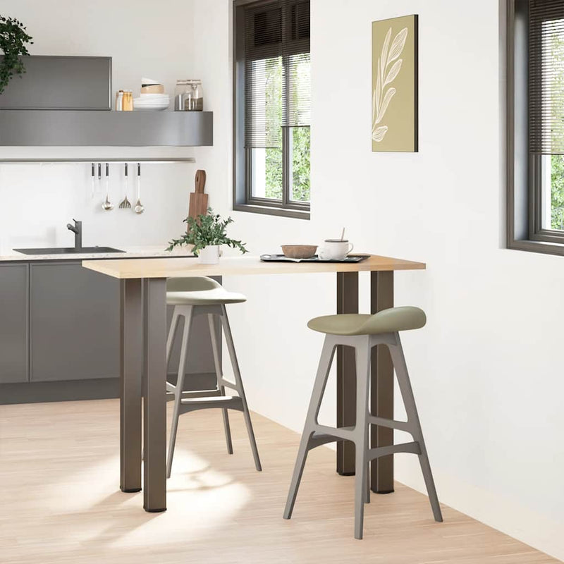 vidaXL 4 db natúr acél bárasztalláb 110-112 cm