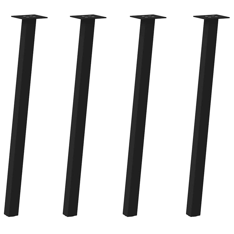 vidaXL 4 db fekete acél konzolasztal láb 72 cm