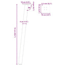 vidaXL 4 db fekete acél konzolasztal láb 72 cm