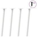 vidaXL 4 db fehér acél konzolasztal láb 72 cm