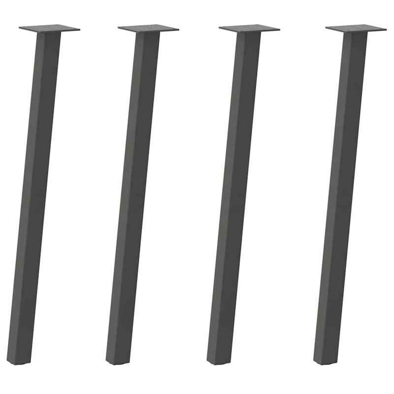 vidaXL 4 db antracitszürke acél konzolasztal láb 72 cm