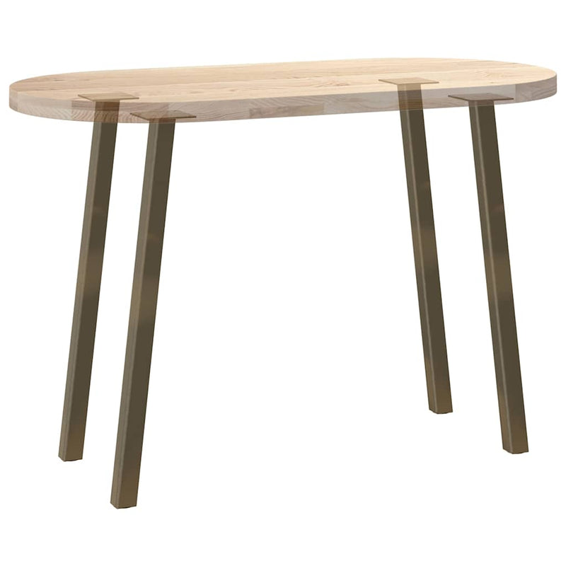 vidaXL 4 db natúr acél konzolasztal láb 72 cm
