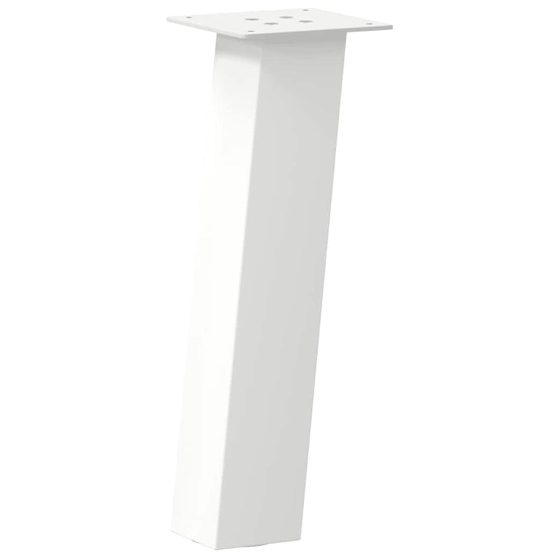 vidaXL 4 db fehér dohányzóasztal láb 30 cm acél