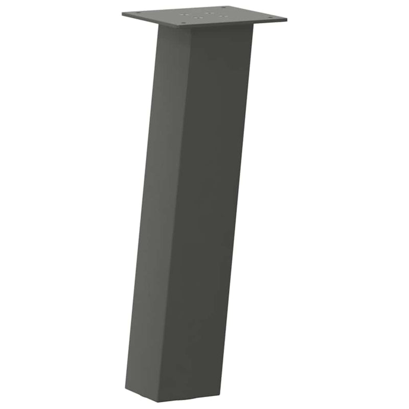 vidaXL 4 db antracitszürke acél dohányzóasztal láb 30 cm