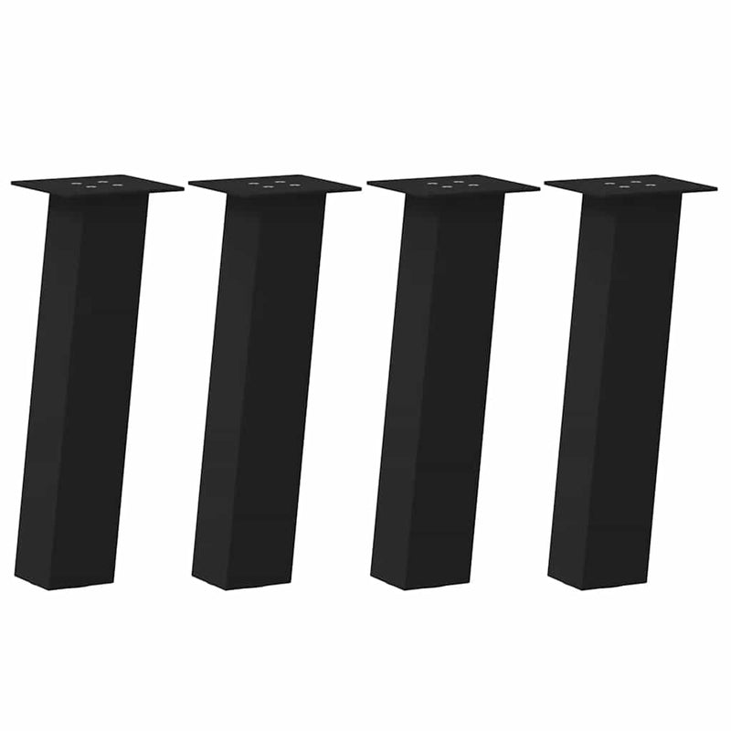vidaXL 4 db fekete acél dohányzóasztal láb 42 cm