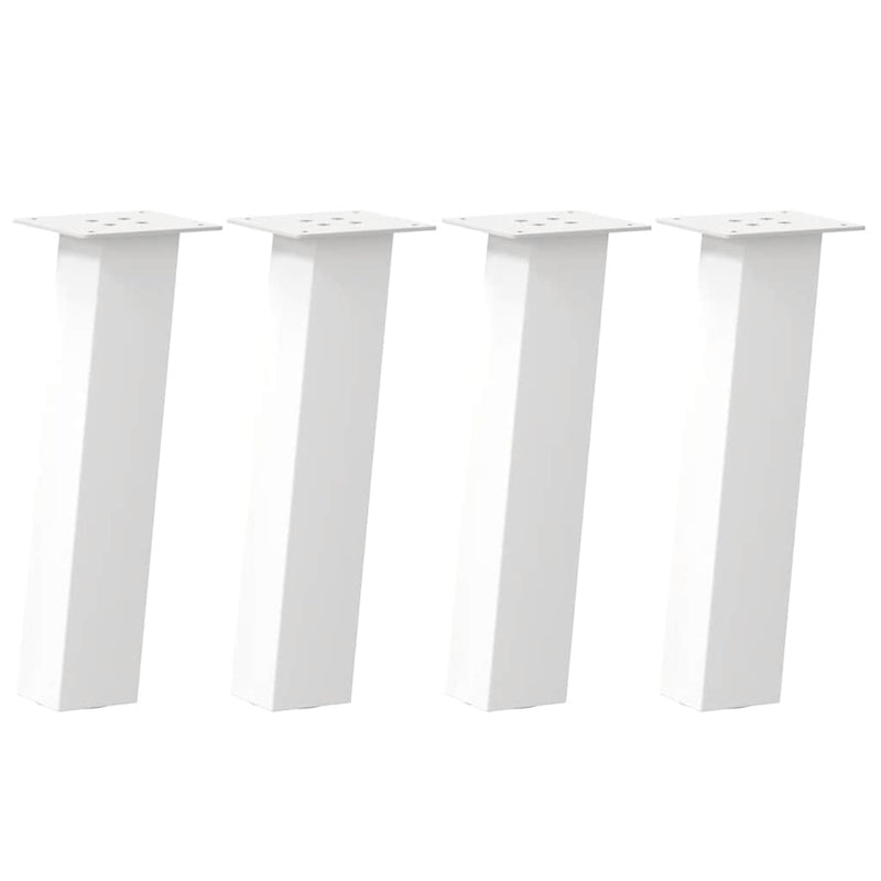 vidaXL 4 db fehér dohányzóasztal láb 42 cm acél