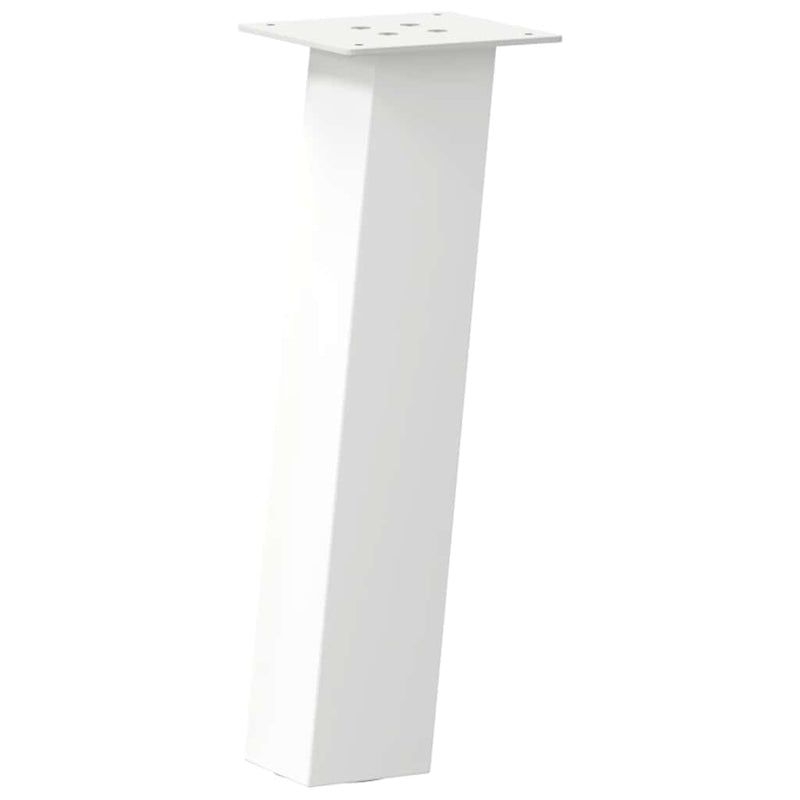 vidaXL 4 db fehér dohányzóasztal láb 42 cm acél