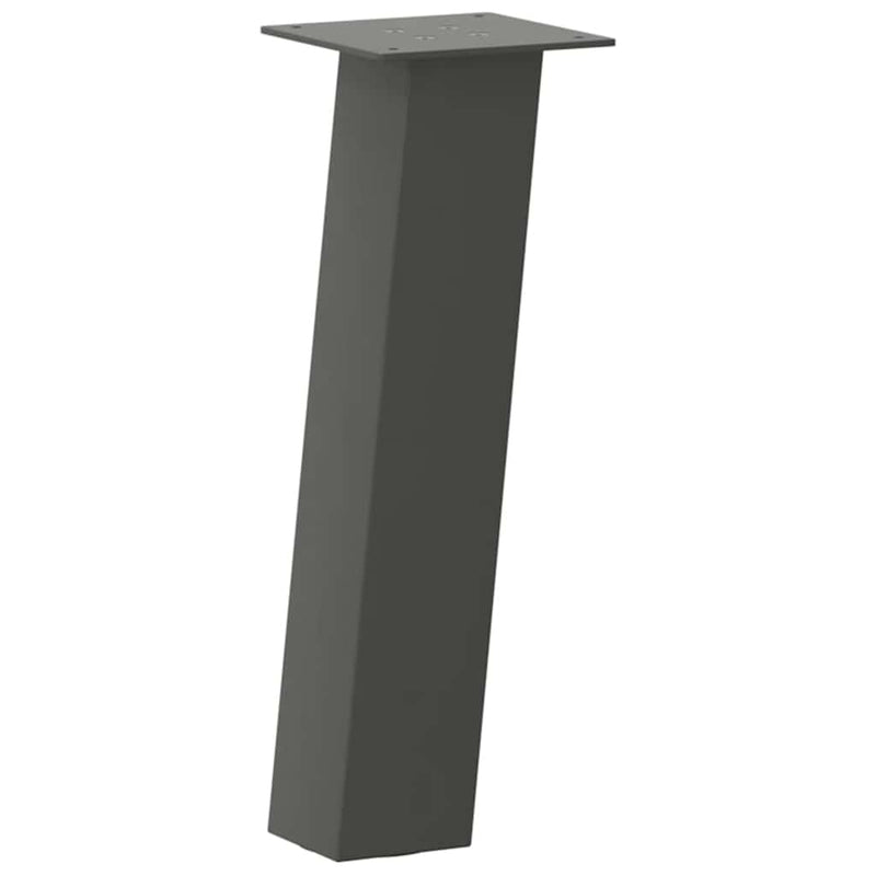vidaXL 4 db antracitszürke acél dohányzóasztal láb 42 cm