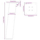 vidaXL 4 db antracitszürke acél dohányzóasztal láb 42 cm