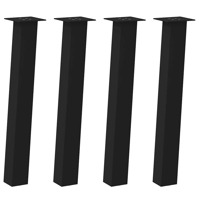 vidaXL 4 db fekete acél konzolasztal láb 72 cm