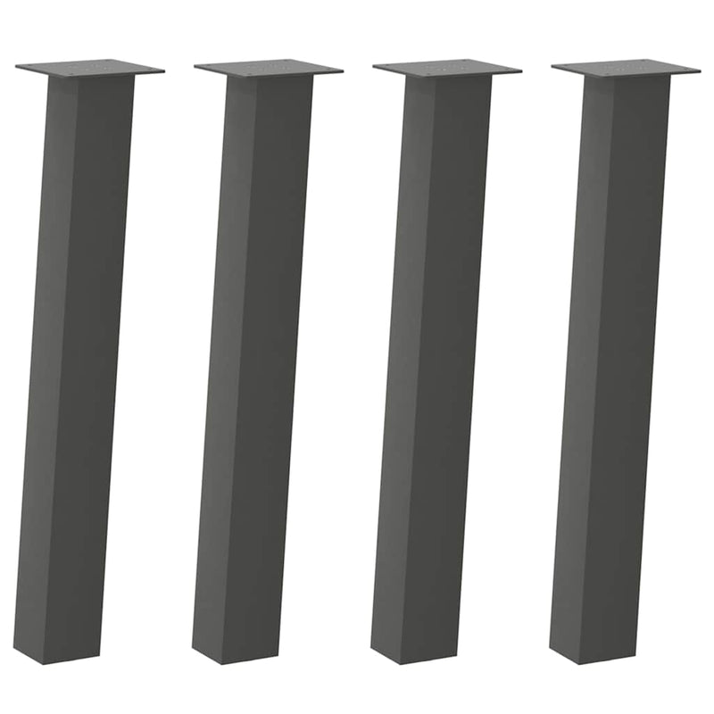 vidaXL 4 db antracitszürke acél konzolasztal láb 72 cm
