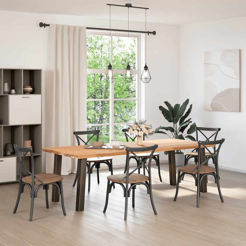 vidaXL 4 db natúr acél konzolasztal láb 72 cm