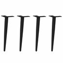 vidaXL 4 db kúpos alakú fekete acél dohányzóasztal láb 30-31 cm
