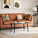 vidaXL 4 db kúpos alakú fekete acél dohányzóasztal láb 30-31 cm