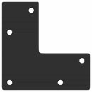 vidaXL 4 db kúpos alakú fekete acél dohányzóasztal láb 30-31 cm