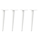 vidaXL 4 db kúpos alakú fehér dohányzóasztal láb 30-31 cm acél